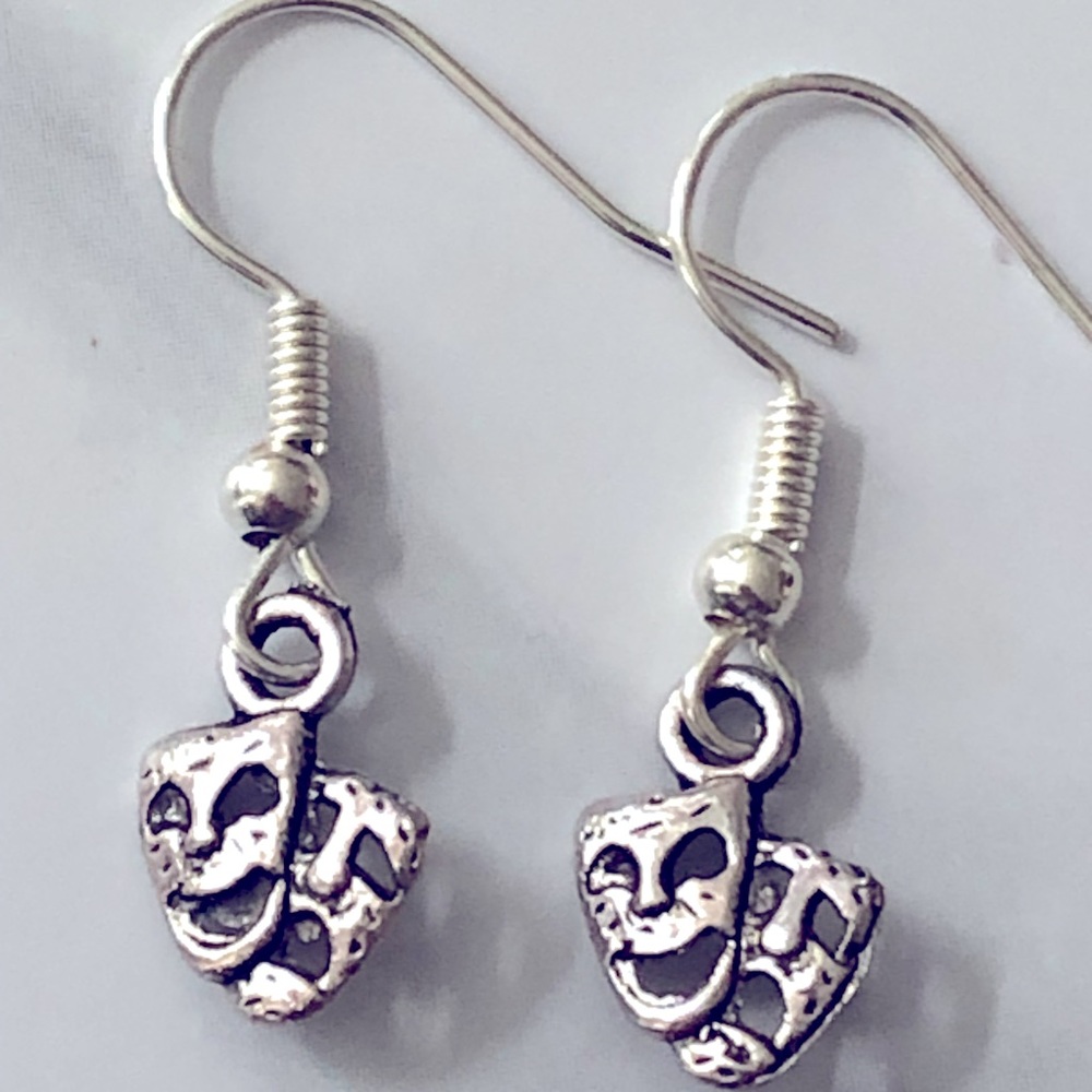 New Drama Actor Face Mask Cute Fun Hand Crafted Earrings